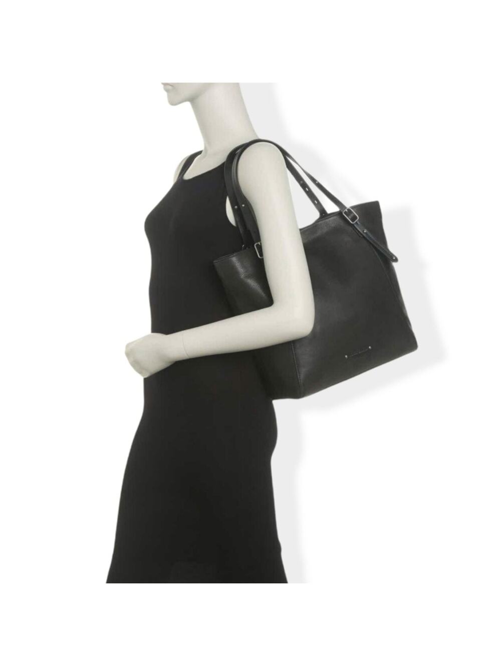 NWT Lucky Brand Black Leather Jacqueline Tote Shoulder Bag